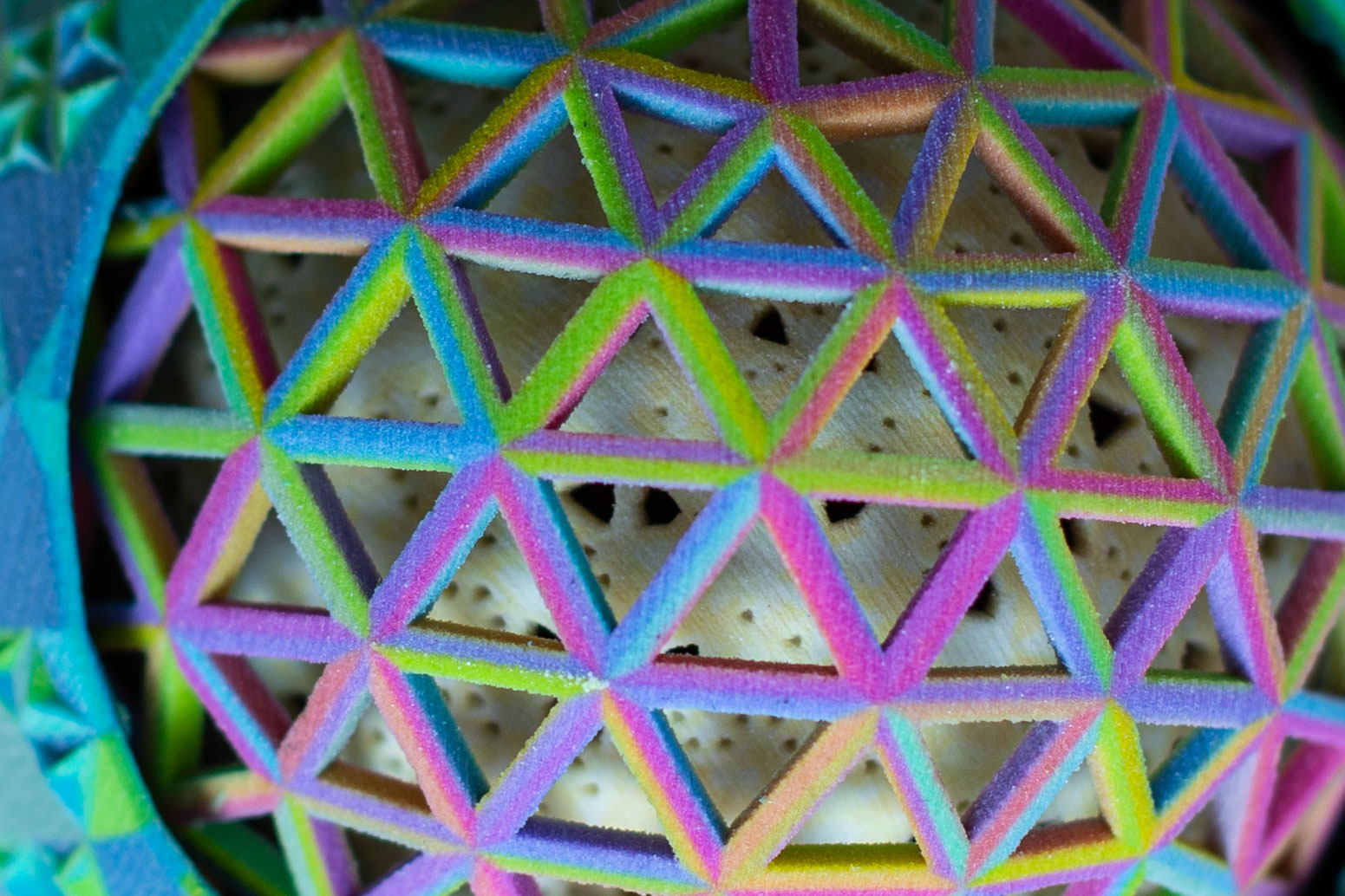 Detail of the 3D printed sculpture