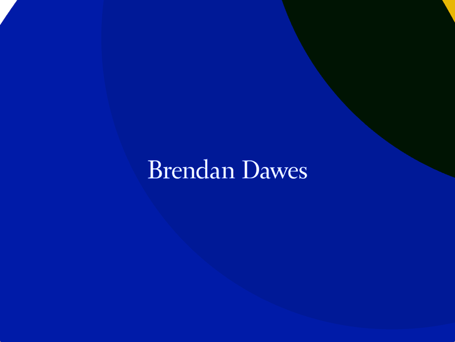 Title slide for Brendan Dawes