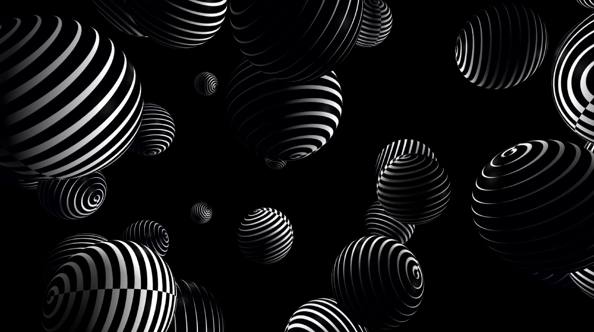 Stills from a WebGL audio visualisation experiments I did back in 2017 with BabylonJS.